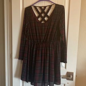 Torrid long sleeve light chiffon dress